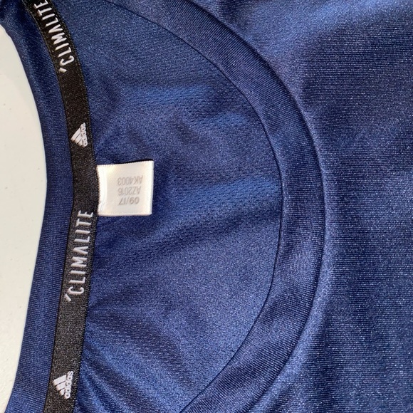 Adidas Climalite Dark Navy Blue Short Sleeve Large - Picture 4 of 4